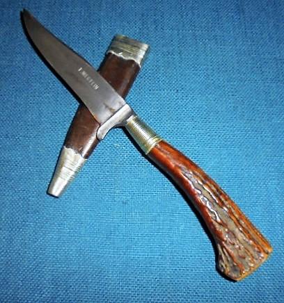 WW1 GERMAN OFFICERS PRIVATE PURCHASE TRENCH KNIFE S/N 0171