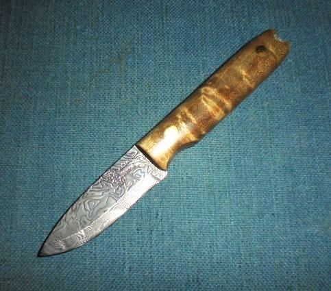 Rare Alan Wood Damascus Knife S/n 02433