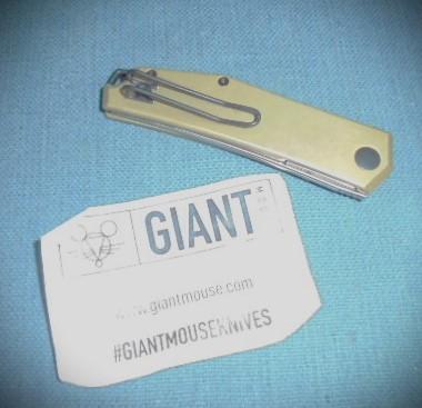 Giantmouse (Clyde-Brass) Folding Knife S/n 02465