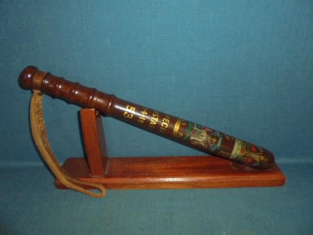 George 5th Painted Truncheon with Edinburgh Coat of Arms S/n 02970