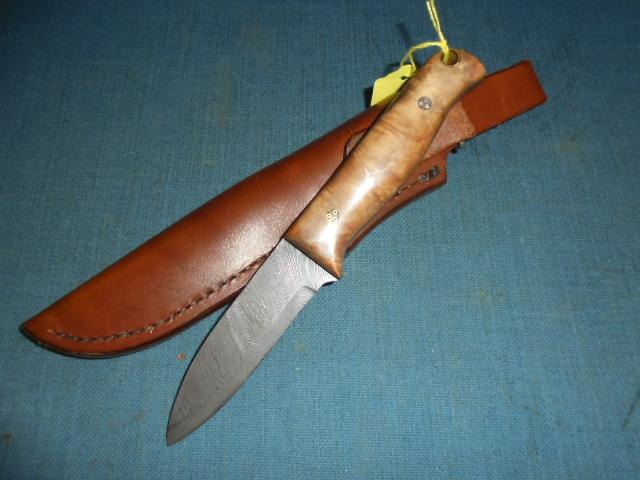 David Edwards Damascus Woodlore Knife S/n 03151