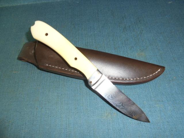 Rare Alan Wood Damascus Knife S/n 03157