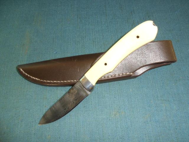 Rare Alan Wood Damascus Knife S/n 03157