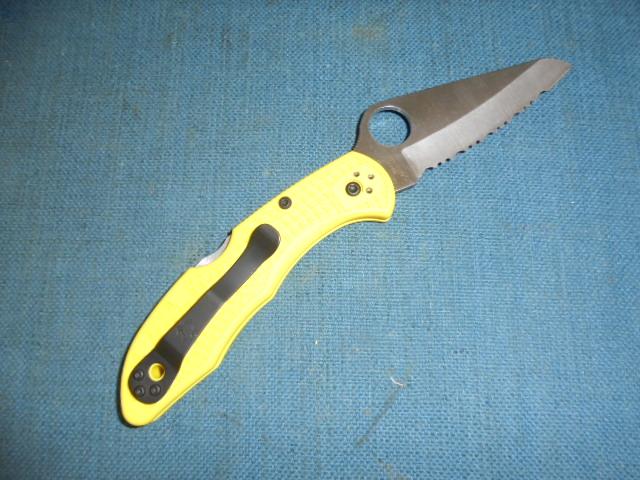 Spyderco Salt 2 Yellow Serrated Folder S/n 03160