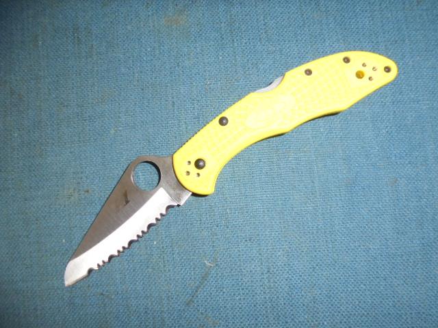 Spyderco Salt 2 Yellow Serrated Folder S/n 03160