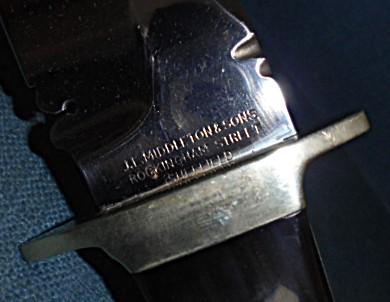 Large J. E. Middleton Bowie Knife S/n 03176