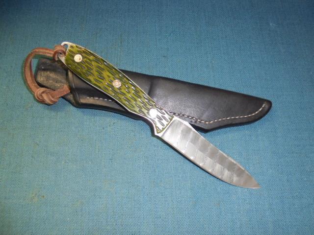 Rare Alan Wood Damascus Knife S/n 03203