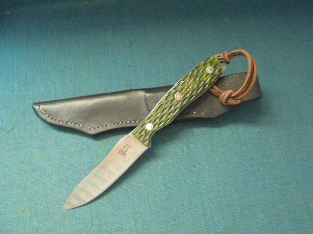 Rare Alan Wood Damascus Knife S/n 03203