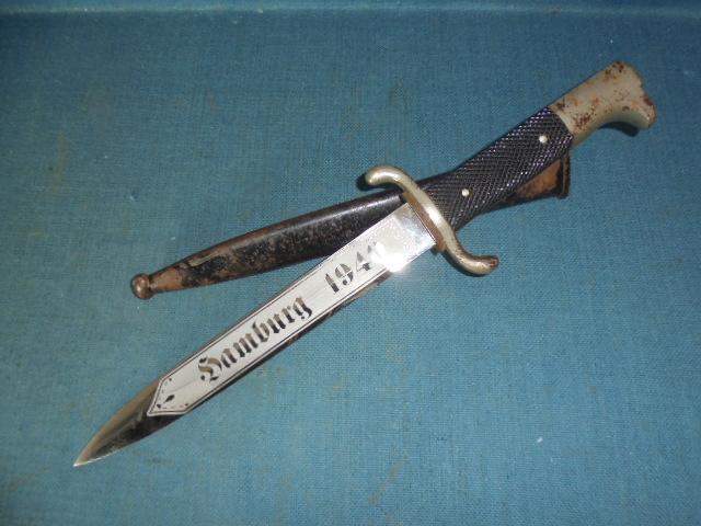 Very Rare German Etched Fire Brigade Sidearm S/n 03286