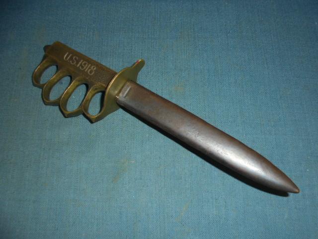 Very Rare WW1 U. S. 1918 Knuckle Knife by AU LION S/n 03471