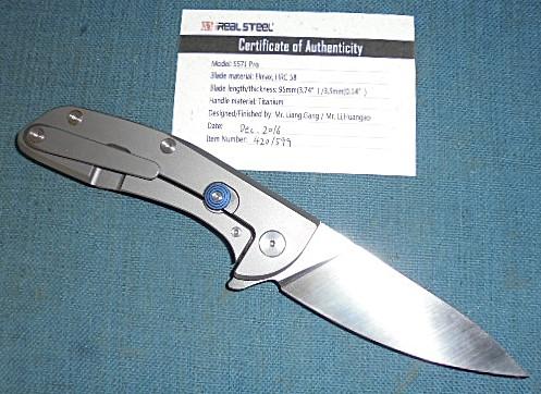 Scarce Real Steel S571 Limited Edition Folding Knife S/n 03548
